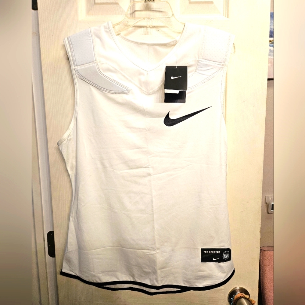 Nike vapor speed dri-fit padded football tank top WHITE XL NEW